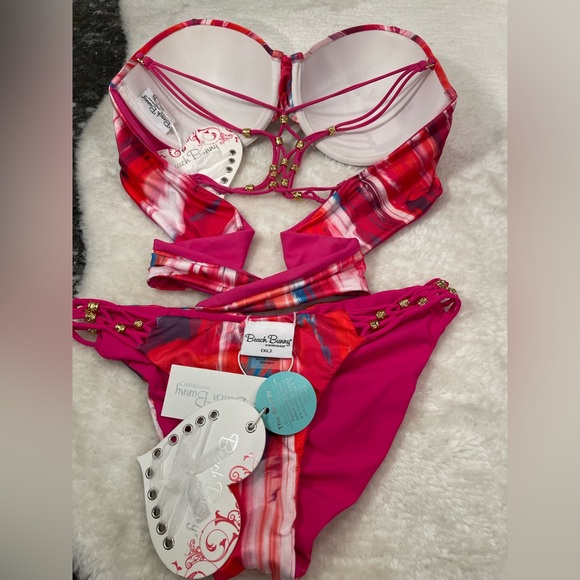 NWT beach bunny bikini Birds of Paradise, XL top and XL or L bottoms - Picture 13 of 16
